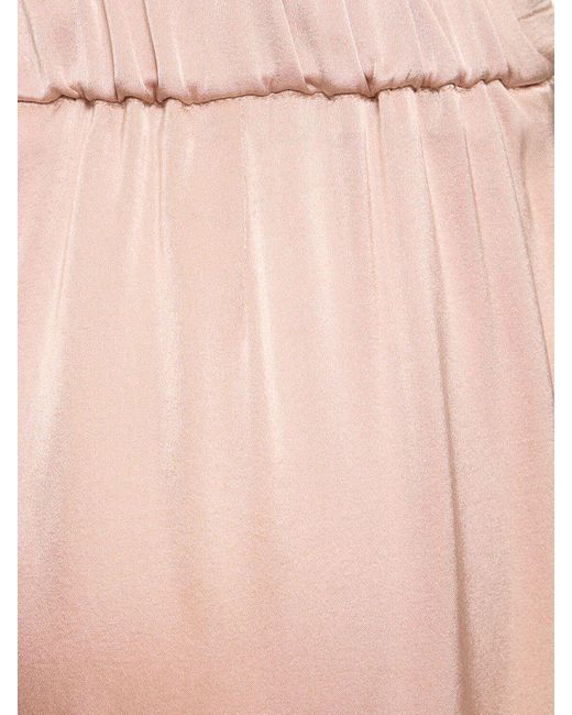 Pantalones anchos de satén de seda Forte Forte de color Pink