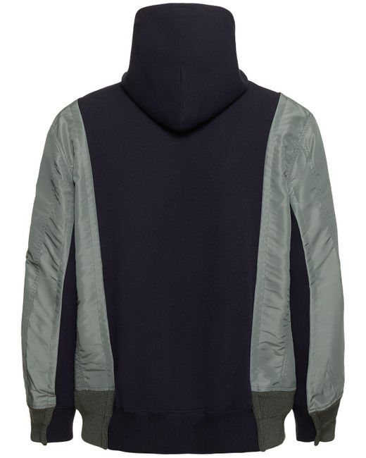 Sacai Gepolsterte Jacke Aus Nylontwill Und Schwammjacke in Blue für Herren