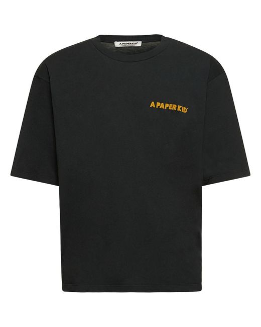 A PAPER KID Black Unisex T-shirt