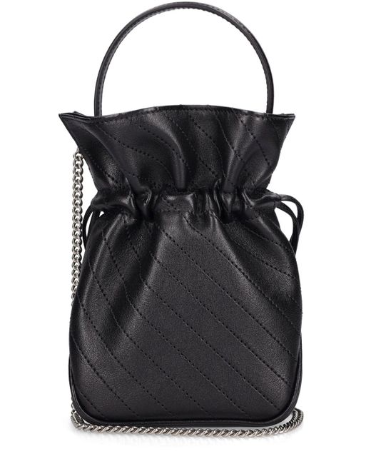 Gucci Black Mini Blondie Leather Bucket Bag