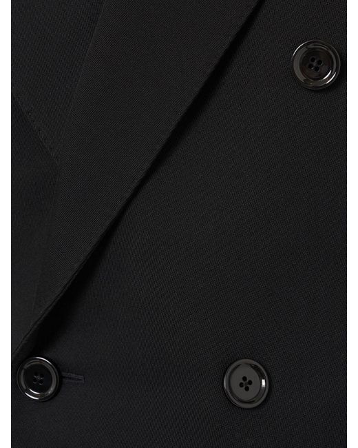Dolce & Gabbana Black Wool Double Breasted Vest for men