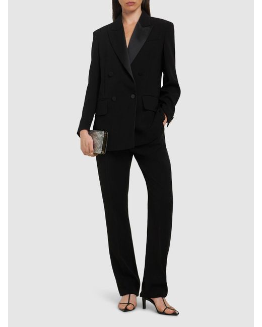 Max Mara Gabarra Cady Tuxedo Jacket in Black | Lyst