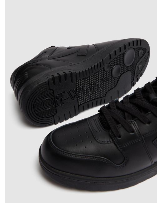 Off-White c/o Virgil Abloh Black Out Of Office Leather Sneakers for men