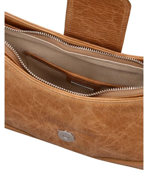 OSOI Natural Hobo Brocle Leather Shoulder Bag