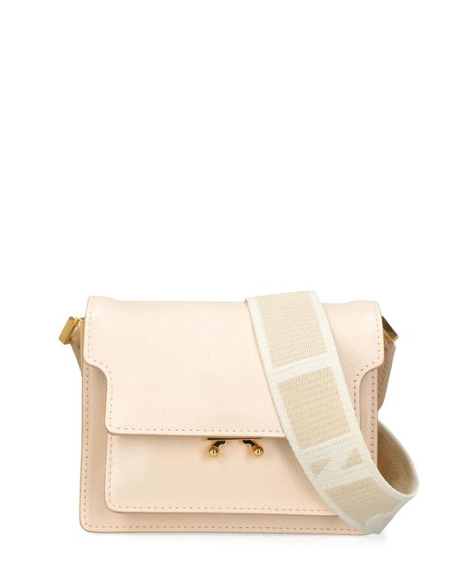 Marni Natural Mini Trunk Soft Leather Shoulder Bag