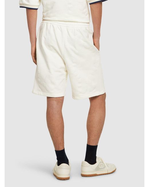 Shorts de algodón jersey Gucci de hombre de color White