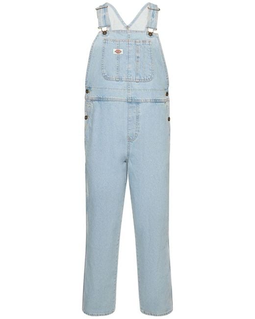 Dickies Classic Denim Overalls in Blue Lyst