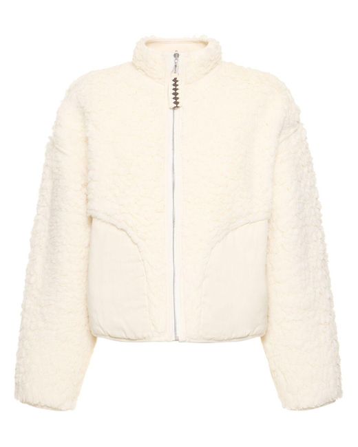 Jil Sander Natural Cotton Fleece Jacket W/zip