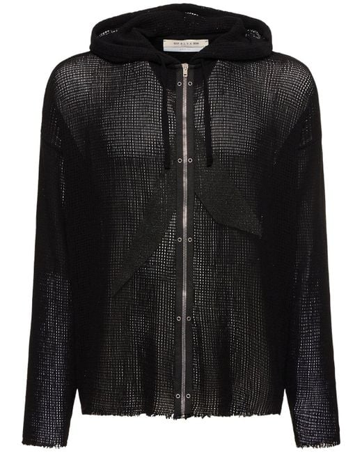 Sweat-shirt zippé en coton à capuche 1017 ALYX 9SM pour homme en coloris Black