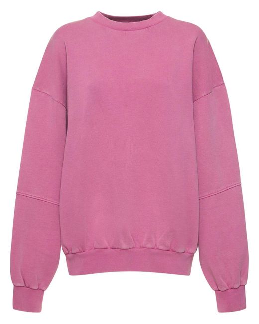 CANNARI CONCEPT Pink Oversize Cotton Crewneck Sweater