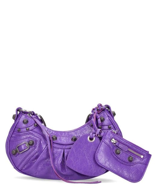 Balenciaga Xs Le Cagole Leather Shoulder Bag in Purple Lyst Canada