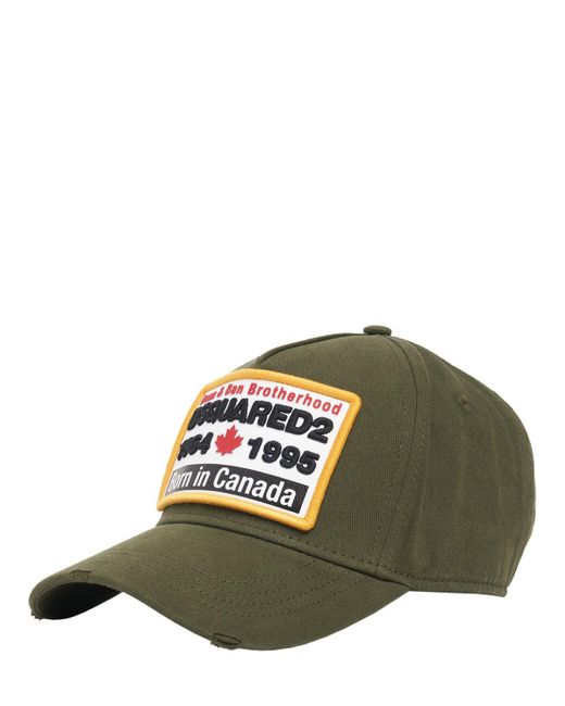 Cappello baseball con logo di DSquared² in Green da Uomo