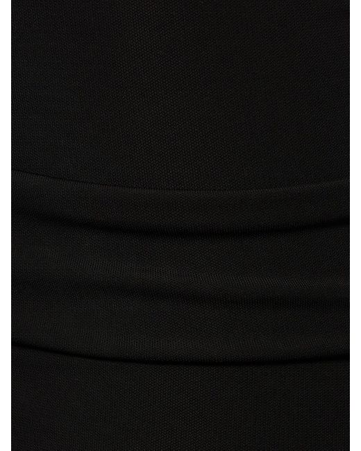 Christopher Esber Black Framed Draped Viscose Midi Skirt