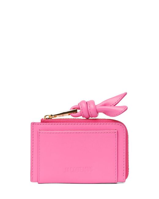 Portafoglio le porte-cartes tourni in pelle di Jacquemus in Pink