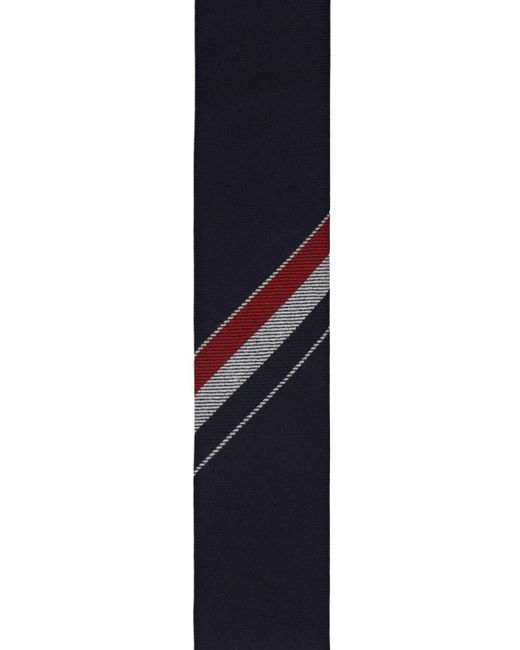 Cravatta in twill di lana di Thom Browne in Black da Uomo