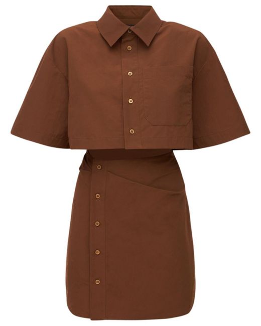 Jacquemus Brown La Robe Arles Mini Shirt Dress