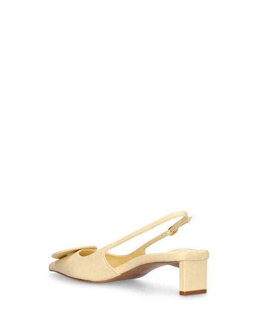 Jacquemus Natural 40mm Duelo B Leather Slingback Heels