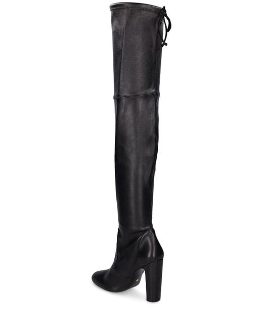 Stuart Weitzman Black 100Mm Vidaland Leather Knee High Boots