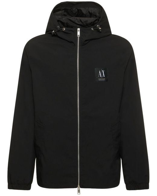 Armani Exchange Basics By Armani Tech Zip-up Jacket in Black for Men | Lyst