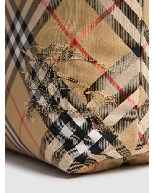 Burberry Check Tote Bag in White für Herren
