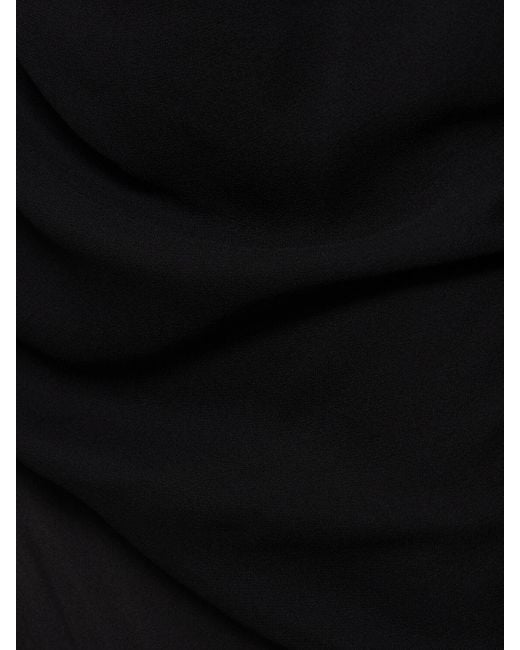 Christopher Esber Black Draped Sheer Silk Self-Tie Maxi Dress