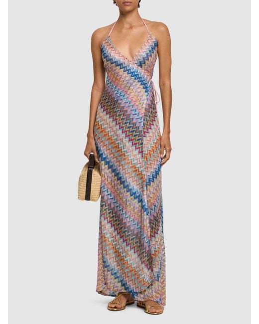 Missoni Multicolor Langes Kleid Aus Lurex