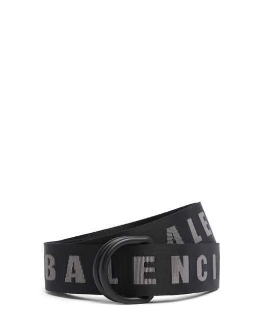 Cintura in nylon con anello a d 4cm di Balenciaga in White da Uomo
