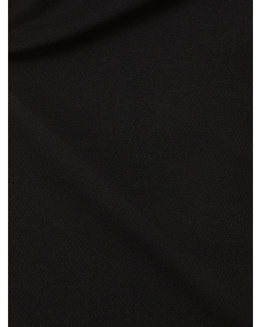Valentino Black Embroidered Crepe Mini Dress