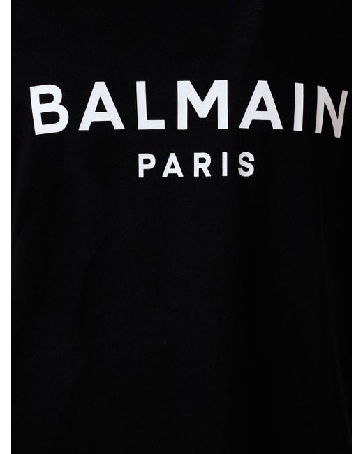 Balmain Bedrucktes T-shirt Aus Baumwolle in Black für Herren