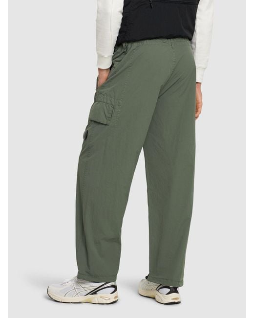 C P Company Green Flatt Nylon Oversized Cargo Pants for men