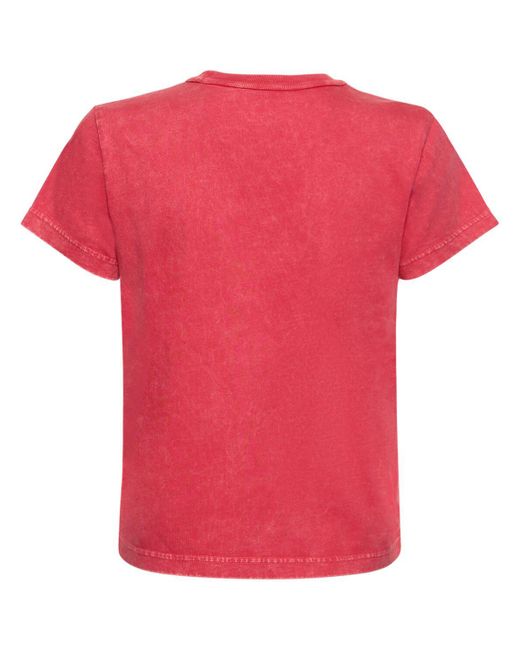 T-shirt en jersey de coton essential Alexander Wang en coloris Pink