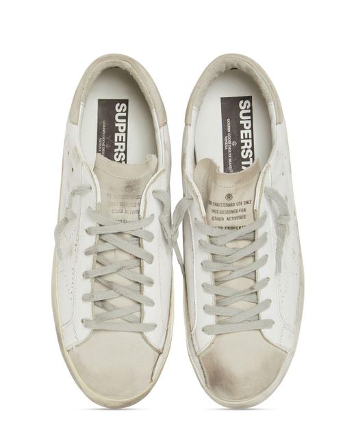 Golden Goose Deluxe Brand White 20mm Super Star Leather Sneakers for men