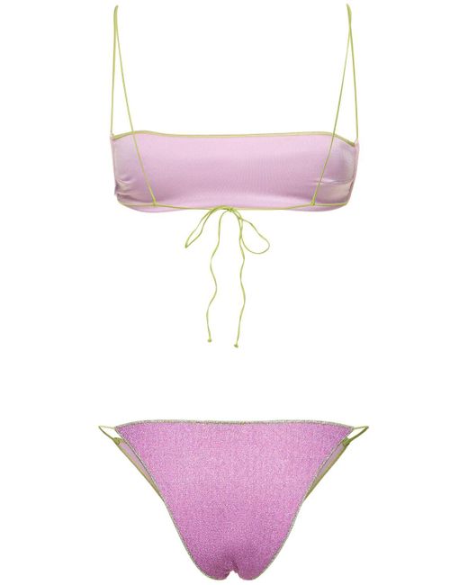Oseree Purple Lumière Bandeau Bikini