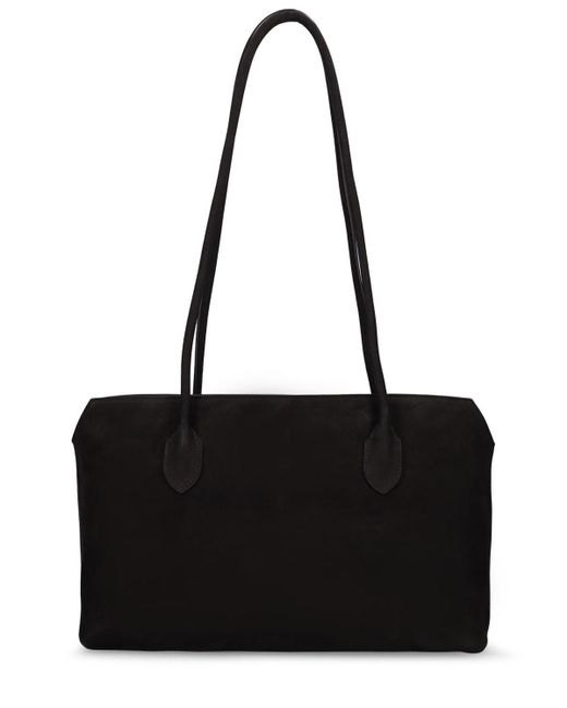 The Row Black Terrasse Suede Shoulder Bag