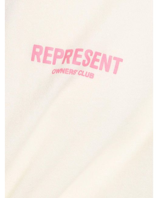 Represent White Owners Club Logo Cotton T-shirt for men