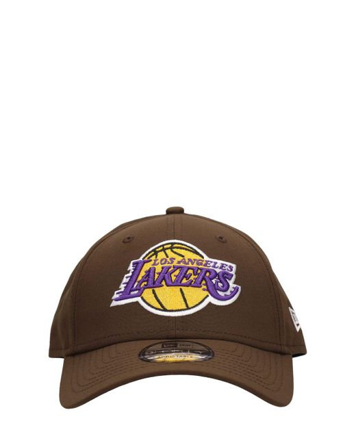 KTZ Brown La Lakers Repreve 9forty Tech Cap for men