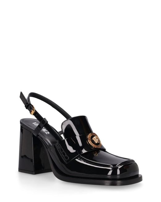 Versace Black 85Mm Patent Leather Heels
