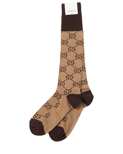 Gucci Baumwolle Socken Aus Baumwollmischung Mit Gg Supreme-logo in Braun  für Herren | Lyst CH