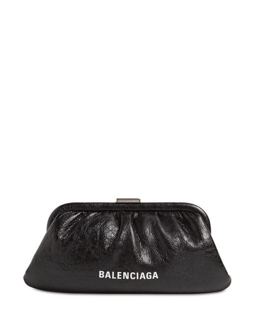 Balenciaga Black Xs Cloud Leather Clutch