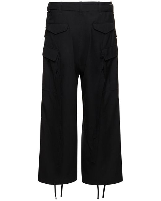 Sacai Black Tailored Suiting Pants for men