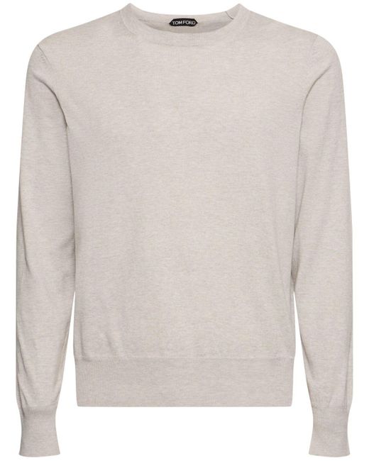 メンズ Tom Ford Pure コットンニットセーター White