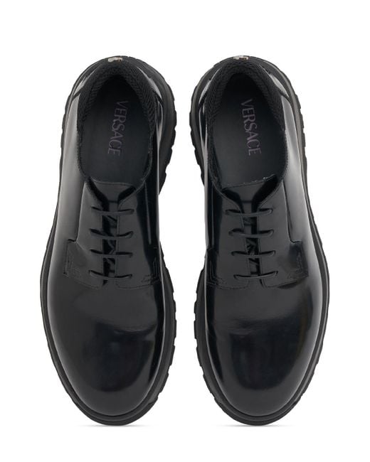 Versace Schnürschuhe Aus Leder in Black für Herren