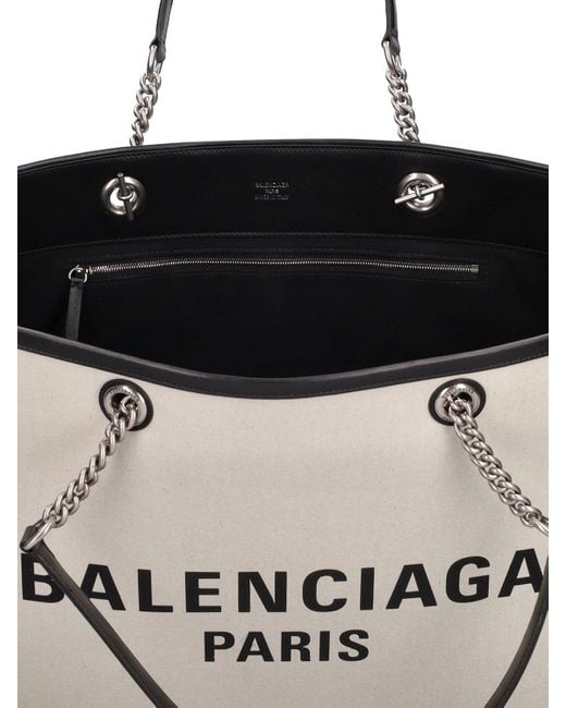 Balenciaga Large Duty Free コットンブレンドトートバッグ Natural