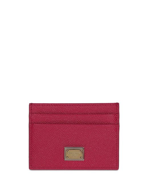 Porte-cartes en cuir Dolce & Gabbana en coloris Red