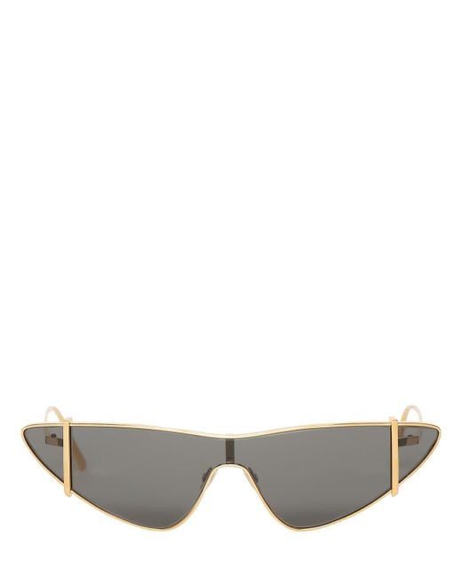 Saint Laurent Metallic 536 Oval Metal Sunglasses