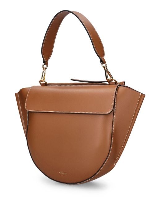 Wandler Brown Medium Hortensia Leather Shoulder Bag