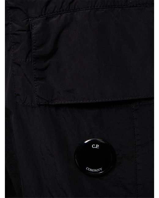 メンズ C P Company Flatt Nylon Oversize Pants Blue