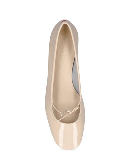 Aeyde Natural 25mm Darya Patent Leather Ballerinas