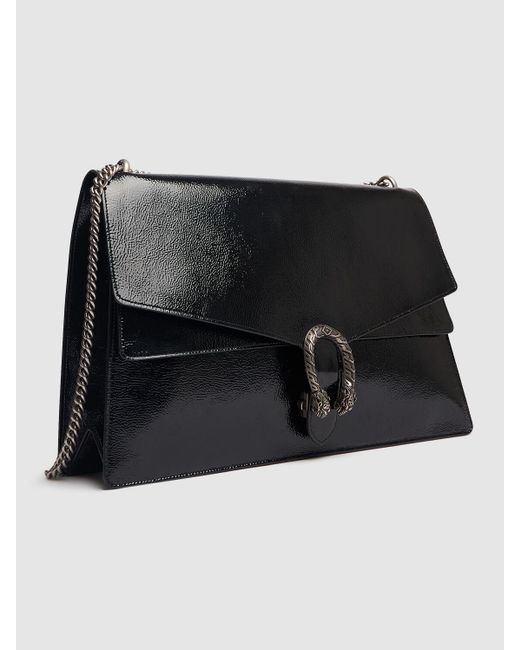 Dionysus leather shoulder bag di Gucci in Black