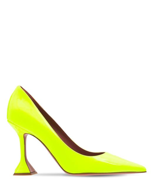 yellow amina muaddi shoes